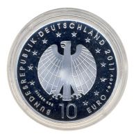 BRD 2011 J.561 10 Euro Frauenfuball-WM Prgesttte: G - Silber PP