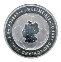 BRD 2003 J.499 10 Euro Fuball-WM-Deutschland 2006 Prgesttte: D st