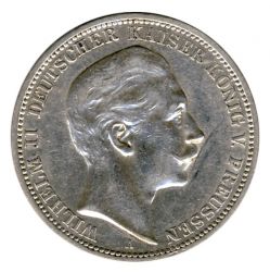 Preussen 1908 A J.103 3 Mark Wilhelm II. (1888-1918) vz