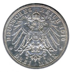 Preussen 1910 A J.103 3 Mark Wilhelm II. (1888-1918) vz