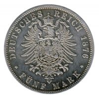 Preussen 1876 B J.97 5 Mark Wilhelm I. (1861-1888) ss