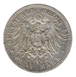 Preussen 1907 A J.104 5 Mark Wilhelm II. (1888-1918) ss