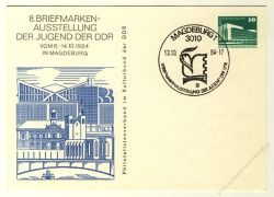 DDR Nr. PP018 D2/023 SSt. 8. Briefmarkenausstellung der Jugend