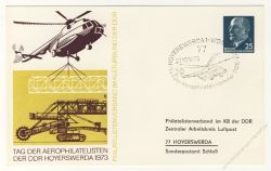 DDR Nr. PP011 C2/003b SSt. Tag der Aerophilatelisten in Hoyerswerda 1973