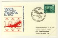DDR Nr. PP016 B1/003b SSt. 10 Jahre Zentraler Arbeitskreis Luftpost