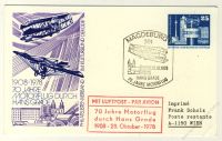 DDR Nr. PP017 C1/002b SSt. 70 Jahre Motorflug