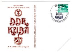 DDR Nr. PP018 D1/001 SSt. Briefmarkenausstellung DDR-Kuba