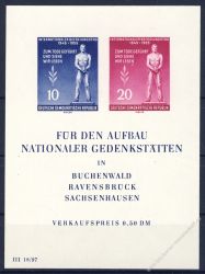 DDR 1955 Mi-Nr. 459B-460B (Block 11) ** Internationaler Befreiungstag