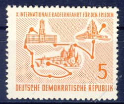 DDR 1957 Mi-Nr. 568 ** Internationale Radfernfahrt fr den Frieden