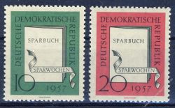 DDR 1957 Mi-Nr. 598-599 ** Sparwochen