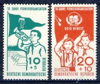 DDR 1958 Mi-Nr. 645-646 ** 10 Jahre Pionierorganisation Ernst Thlmann