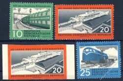 DDR 1960 Mi-Nr. 804-806 ** 125 Jahre Deutsche Eisenbahnen