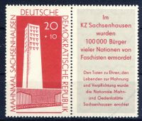 DDR 1960 Mi-Nr. 783 (ZD) ** Nationale Mahn- und Gedenkstätte Sachsenhausen