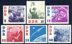 DDR 1961 Mi-Nr. 863-868 ** Besuch des sowjetischen Kosmonauten German Titow