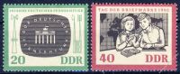 DDR 1962 Mi-Nr. 923-924 ** 10 Jahre Deutscher Fernsehfunk; Tag der Briefmarke
