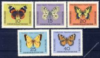 DDR 1964 Mi-Nr. 1004-1008 ** Schmetterlinge