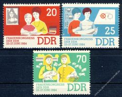 DDR 1964 Mi-Nr. 1030-1032 ** Frauenkongress der DDR