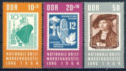 DDR 1964 Mi-Nr. 1056-1058 ** Nationale Briefmarkenausstellung