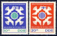 DDR 1965 Mi-Nr. 1122-1123 ** Weltfriedenskongress in Helsinki