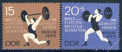 DDR 1966 Mi-Nr. 1210-1211 ** Welt- und Europameisterschaften im Gewichtheben