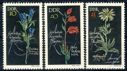DDR 1966 Mi-Nr. 1242-1244 ** Geschützte heimische Pflanzen