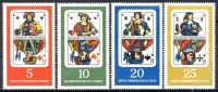 DDR 1967 Mi-Nr. 1298-1301 ** Deutsche Spielkarten