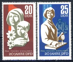DDR 1967 Mi-Nr. 1256-1257 ** 20 Jahre Demokratischer Frauenbund Deutschlands