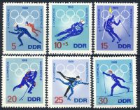 DDR 1968 Mi-Nr. 1335-1340 ** Olympische Winterspiele