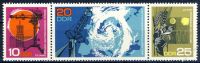 DDR 1968 Mi-Nr. 1343-1345 (ZD) ** 75 Jahre Meteorologisches Hauptobservatorium Potsdam