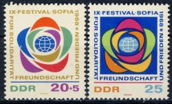 DDR 1968 Mi-Nr. 1377-1378 ** Weltfestspiele der Jugend und Studenten