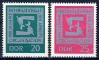 DDR 1969 Mi-Nr. 1517-1518 ** 50 Jahre Internationale Arbeitsorganisation