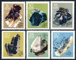 DDR 1969 Mi-Nr. 1468-1473 ** Minerale der Bergakademie Freiberg