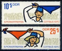 DDR 1970 Mi-Nr. 1596-1597 ** Pioniertreffen