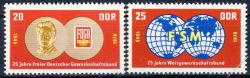 DDR 1970 Mi-Nr. 1577-1578 ** 25 Jahre Freier Deutscher Gewerkschaftsbund und Weltgewerkschaftsbund