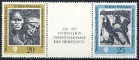 DDR 1971 Mi-Nr. 1680-1681 (ZD) ** 20 Jahre Internationale Frderation der Widerstandskmpfer