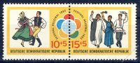 DDR 1962 Mi-Nr. 905-906 (ZD) ** Weltfestspiele der Jugend und Studenten