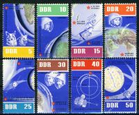 DDR 1962 Mi-Nr. 926-933 ** 5 Jahre sowjetische Weltraumflge