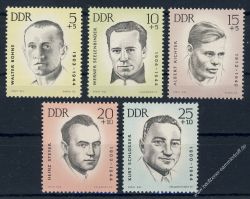 DDR 1963 Mi-Nr. 958-962 ** Erhaltung der Nationalen Mahn- und Gedenksttten