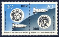 DDR 1963 Mi-Nr. 970-971 (ZD) ** Gruppenflug der Raumschiffe Wostok 5 und Wostok 6