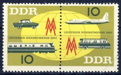 DDR 1963 Mi-Nr. 976-977 (ZD) ** Leipziger Herbstmesse