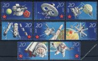 DDR 1971 Mi-Nr. 1636-1643 ** 10 Jahre bemannte sowjetische Weltraumflge