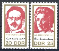 DDR 1971 Mi-Nr. 1650-1651 ** 100. Geburtstag von Rosa Luxemburg und Karl Liebknecht