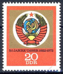 DDR 1972 Mi-Nr. 1813 ** 50 Jahre Union der Sozialistischen Sowjetrepubliken