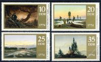 DDR 1974 Mi-Nr. 1958-1961 ** 200. Geburtstag von Caspar David Friedrich