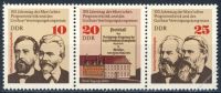 DDR 1975 Mi-Nr. 2050-2052 (ZD) ** 100. Jahrestag der Sozialistischen Arbeiterpartei Deutschlands