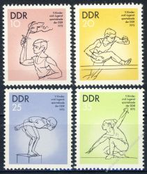 DDR 1975 Mi-Nr. 2065-2068 ** Kinder- und Jugendspartakiade