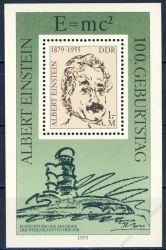 DDR 1979 Mi-Nr. 2402 (Block 54) ** 100. Geburtstag von Albert Einstein