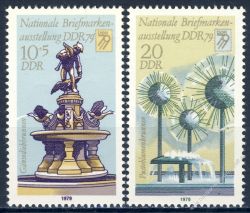 DDR 1979 Mi-Nr. 2441-2442 ** Nationale Briefmarkenausstellung DDR