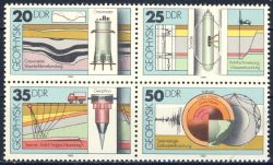 DDR 1980 Mi-Nr. 2557-2560 (ZD) ** Geophysik