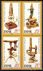 DDR 1980 Mi-Nr. 2534-2537 (ZD) ** Optisches Museum der Carl-Zeiss-Stiftung Jena